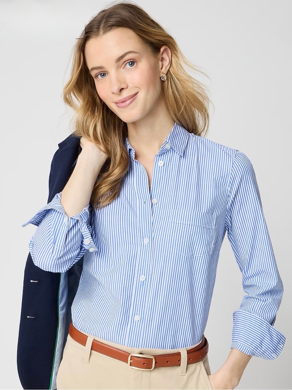 J.Crew button up cotton poplin shirt signature fit NWT